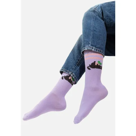 Sport organic cotton socks Cats Mischief