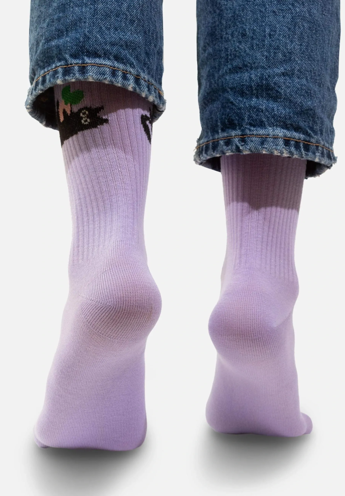 Sport organic cotton socks Cats Mischief