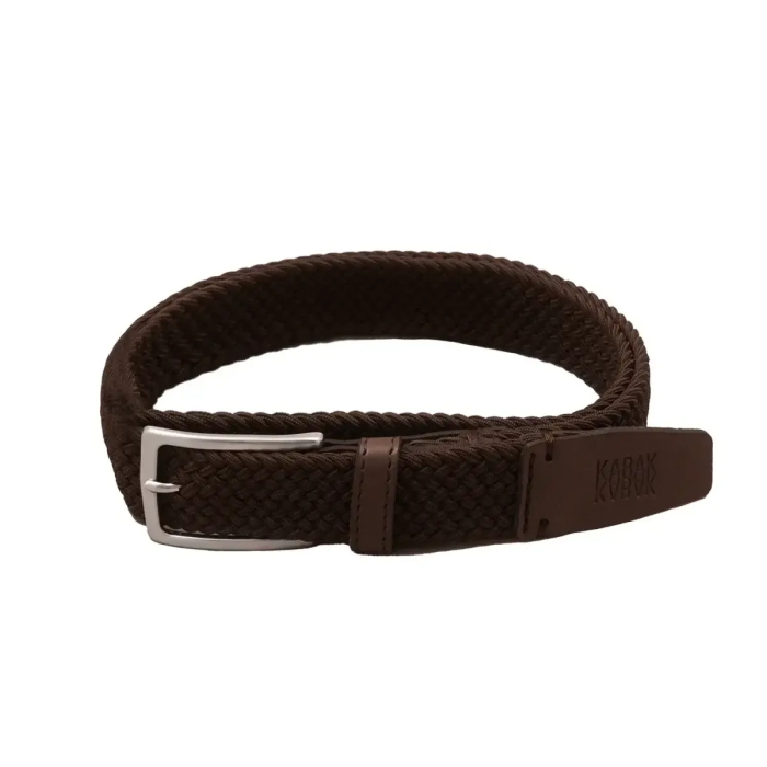 Recycled woven belt brown