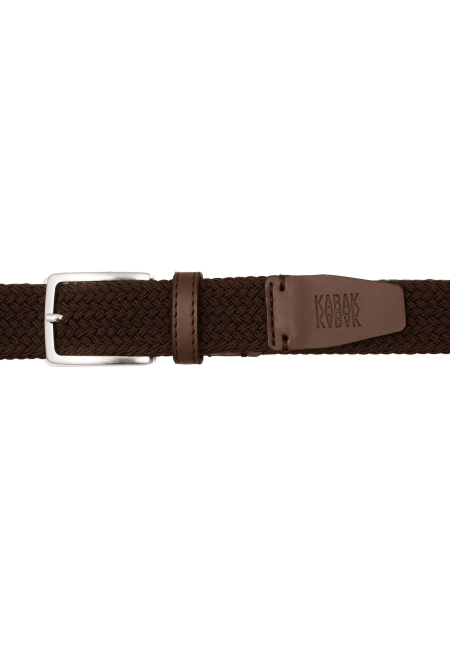 Recycled woven belt brown