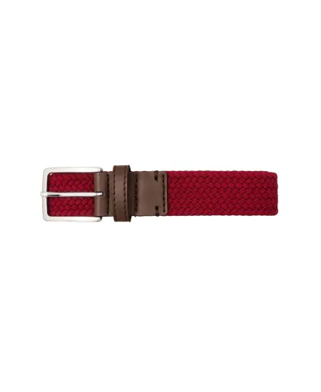 Recycled woven belt burgundy