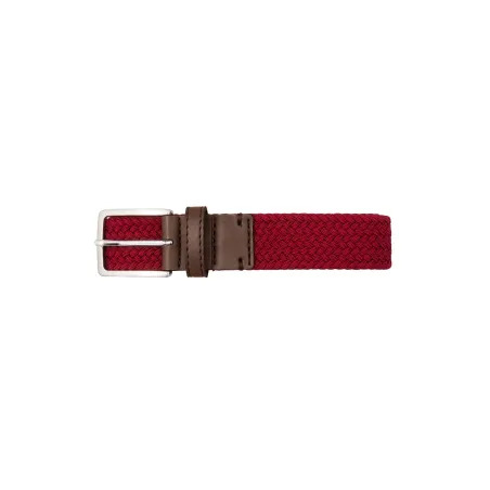 Recycled woven belt burgundy