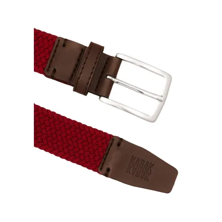 Recycled woven belt burgundy