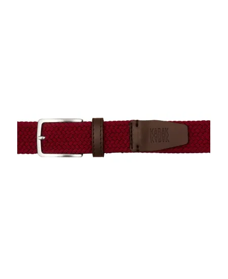 Recycled woven belt burgundy