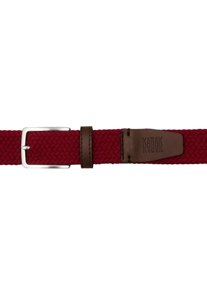 Recycled woven belt burgundy