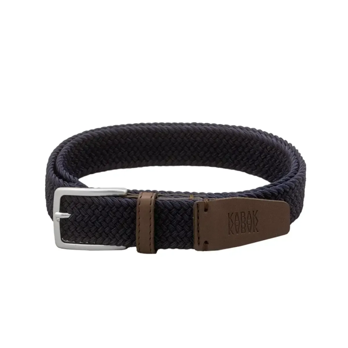 Recycled woven belt navy blue