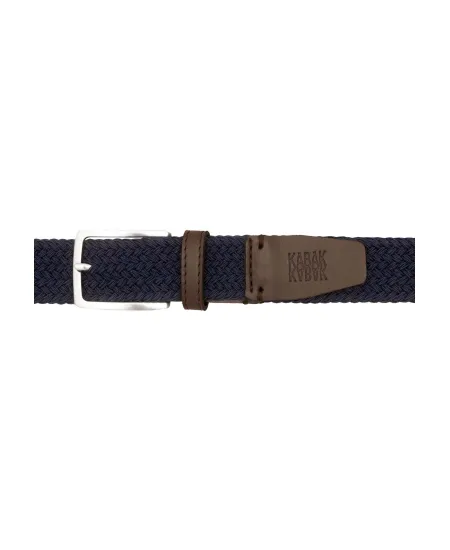 Recycled woven belt navy blue