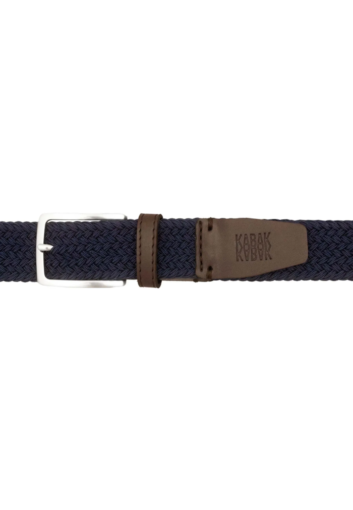 Recycled woven belt navy blue