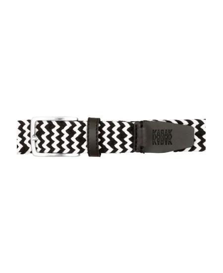 Recycled woven belt black and white