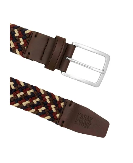 Recycled woven belt multicolor dark