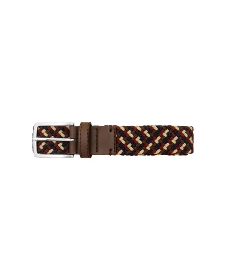 Recycled woven belt multicolor dark