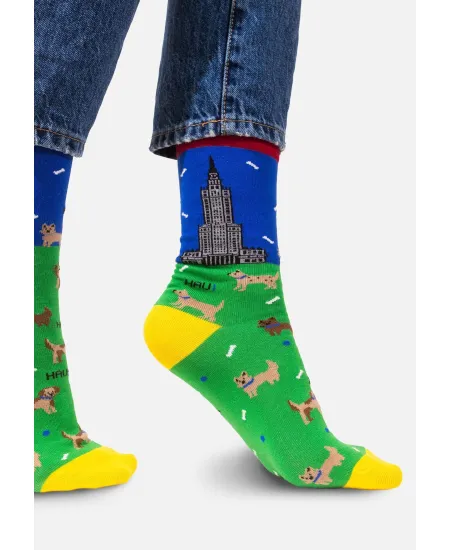 Socks organic cotton Palace of Culture with Dogs