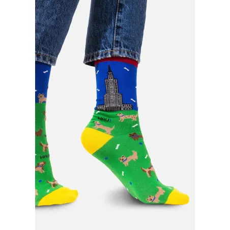 Socks organic cotton Palace of Culture with Dogs