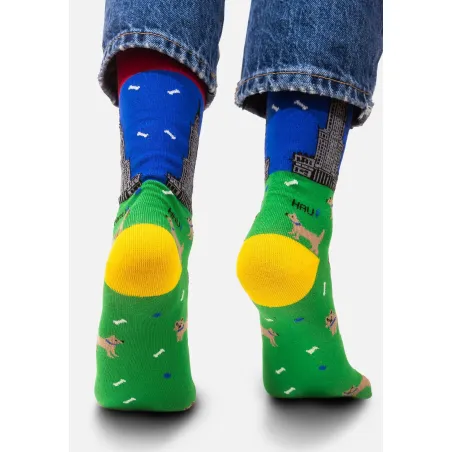 Socks organic cotton Palace of Culture with Dogs