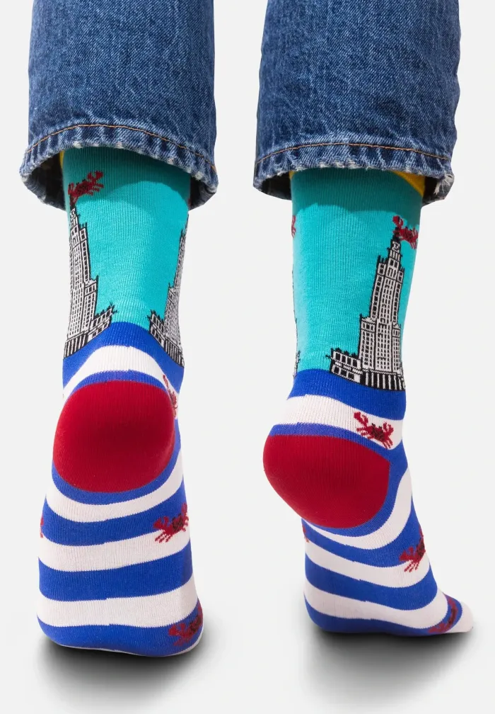 Socks Organic Cotton Palace of Culture with Crabs