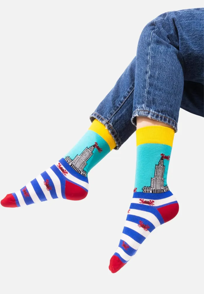 Socks Organic Cotton Palace of Culture with Crabs