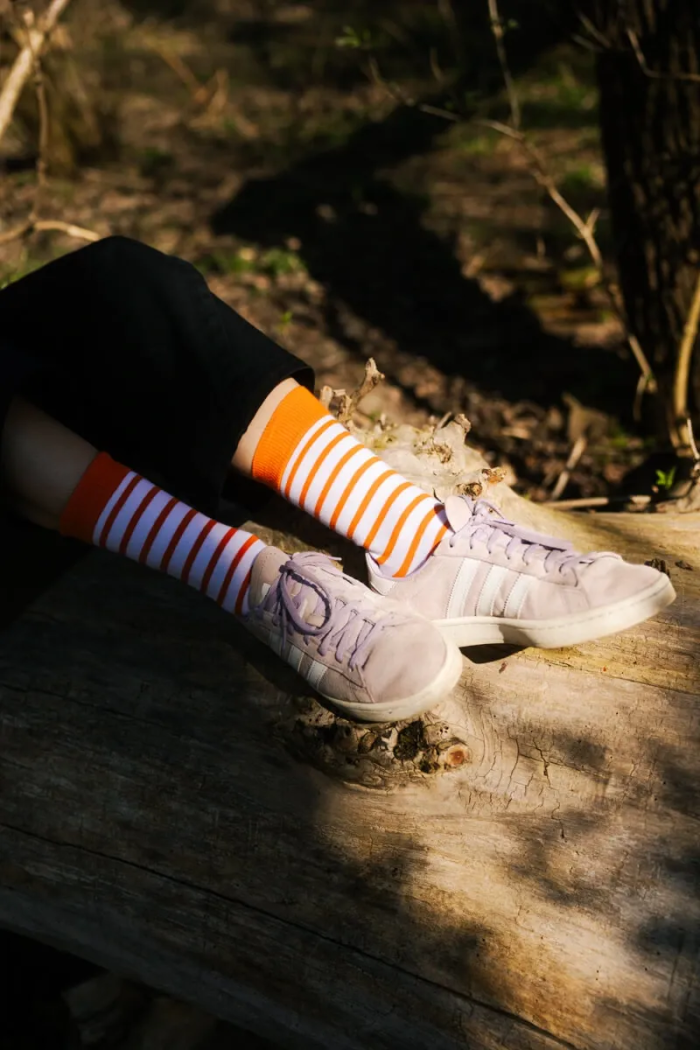 Socks Organic Cotton Sand Stripes
