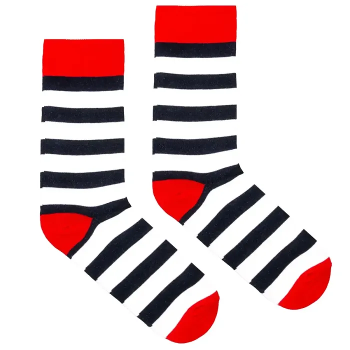 Skarpetki z bawełny organicznej Marynarskie Paski