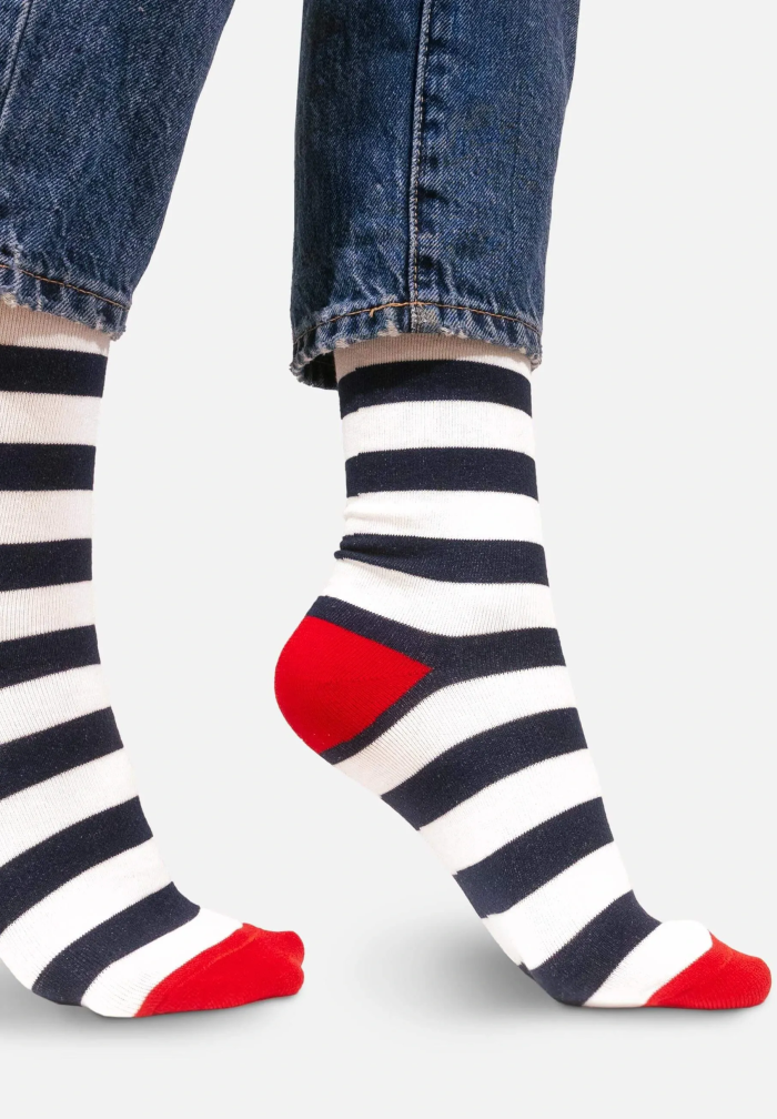 copy of Socks Organic Cotton Thick Sailor Stripe