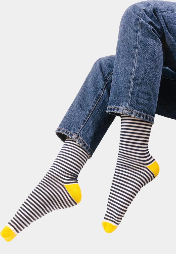 Socks Organic Cotton Thin Sailor Stripe