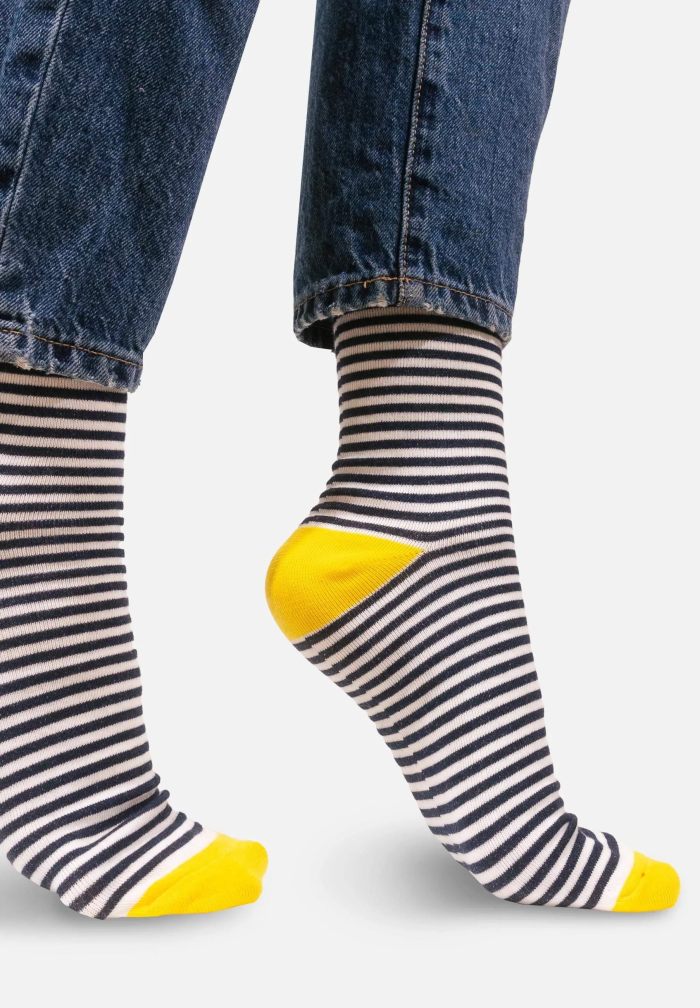 Socks Organic Cotton Thin Sailor Stripe
