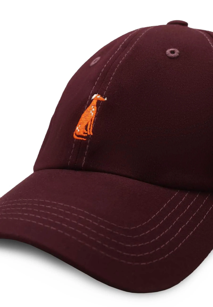 Baseball cap Dog dark plum