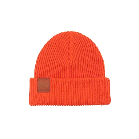 Orange organic cotton winter beanie