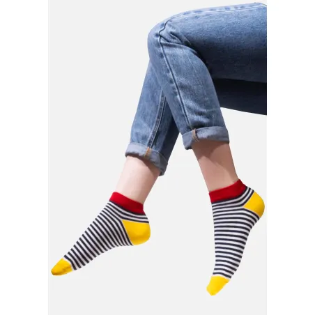 Organic Cotton Socks Ankle Socks with Sailor Stripes Thin