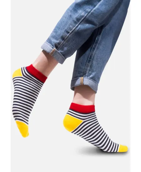 Organic Cotton Socks Ankle Socks with Sailor Stripes Thin
