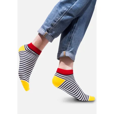 Organic Cotton Socks Ankle Socks with Sailor Stripes Thin