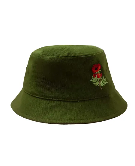 Bucket hat green Poppy...