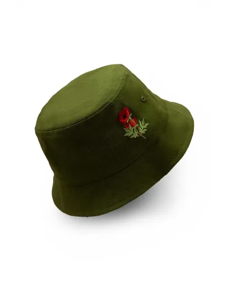 Bucket hat green Poppy KABAK x Kombinat Konopny