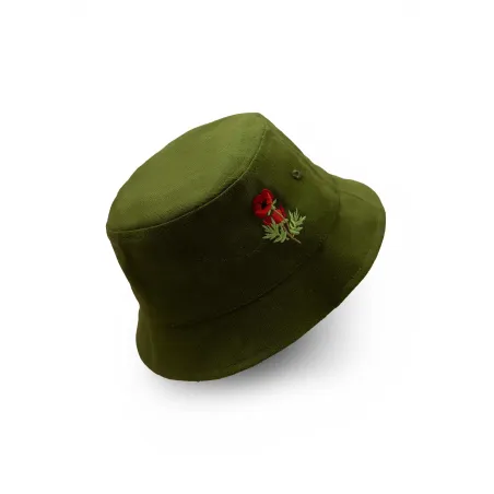 Kapelusz bucket hat Mak zielony KABAK x Kombinat Konopny