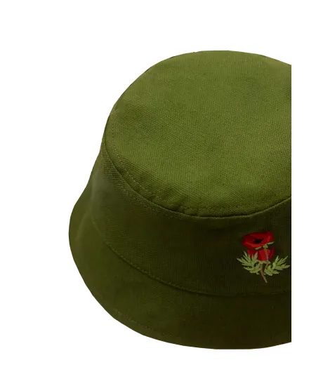 Kapelusz bucket hat Mak zielony KABAK x Kombinat Konopny