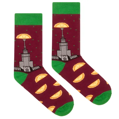 Socks Organic Cotton Palace of Culture Dumplings burgundy