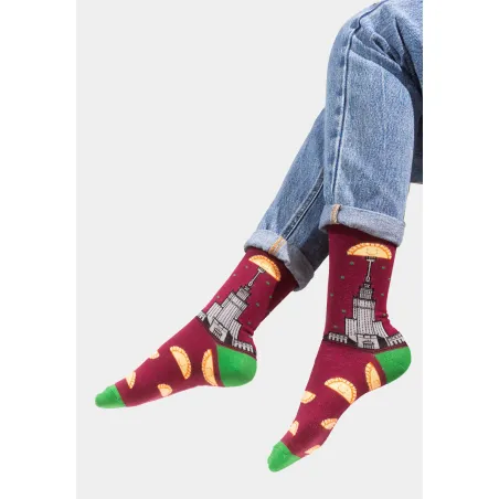 Socks Organic Cotton Palace of Culture Dumplings burgundy