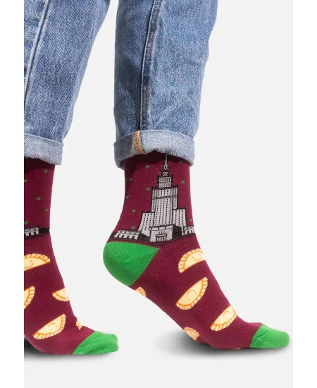 Socks Organic Cotton Palace of Culture Dumplings burgundy