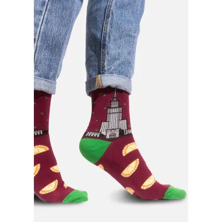 Socks Organic Cotton Palace of Culture Dumplings burgundy
