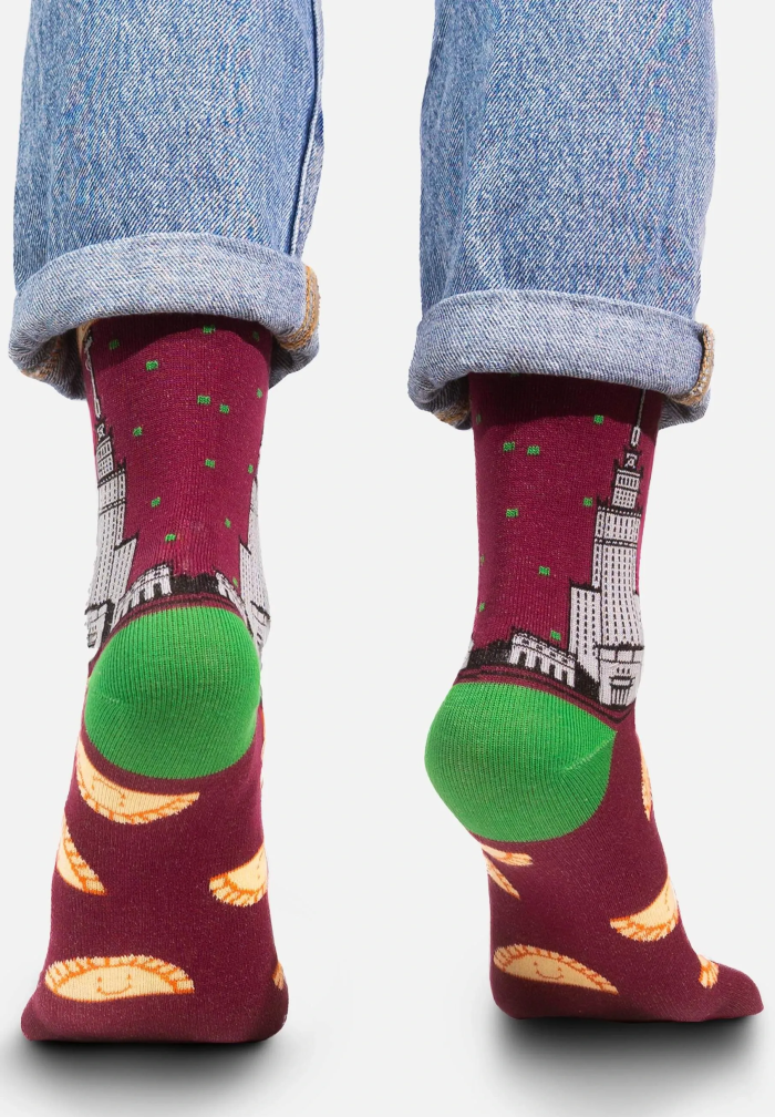 Socks Organic Cotton Palace of Culture Dumplings burgundy