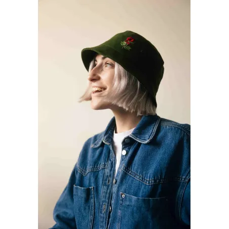 Kapelusz bucket hat Mak zielony KABAK x Kombinat Konopny