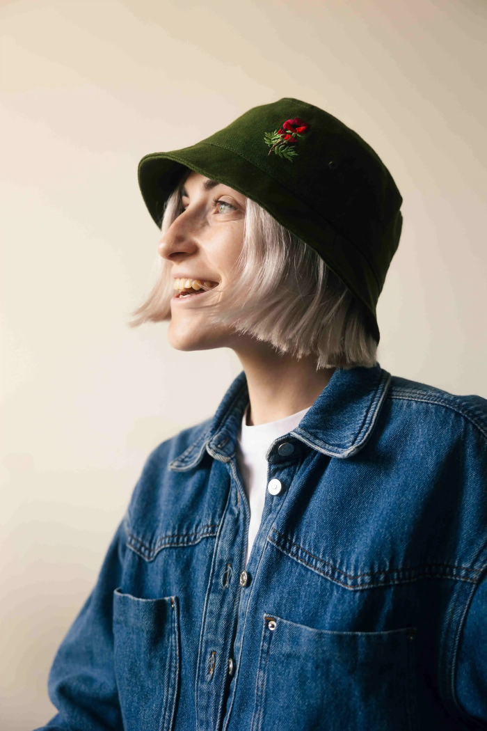 Bucket hat green Poppy KABAK x Kombinat Konopny