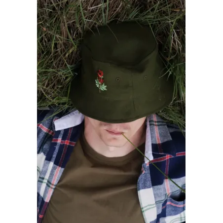 Kapelusz bucket hat Mak zielony KABAK x Kombinat Konopny