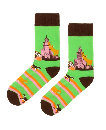 Socks Organic Cotton Palace of Culture with Cats