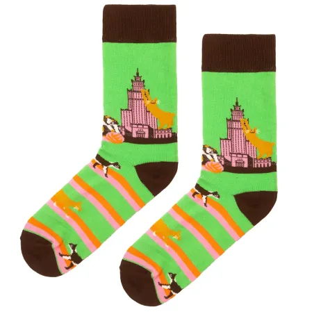 Socks Organic Cotton Palace of Culture with Cats