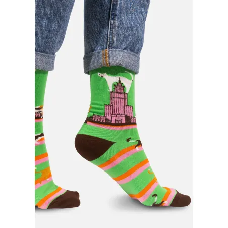 Socks Organic Cotton Palace of Culture with Cats
