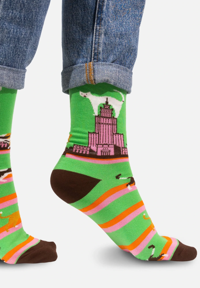 Socks Organic Cotton Palace of Culture with Cats
