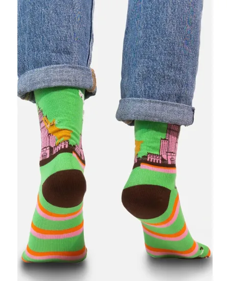 Socks Organic Cotton Palace of Culture with Cats