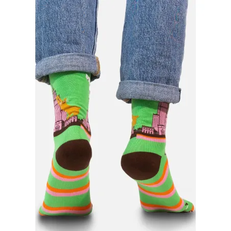Socks Organic Cotton Palace of Culture with Cats