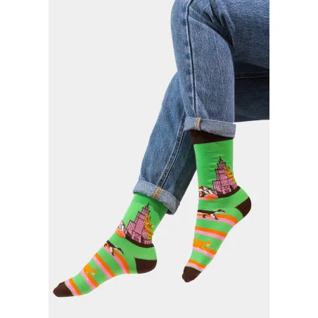 Socks Organic Cotton Palace of Culture with Cats