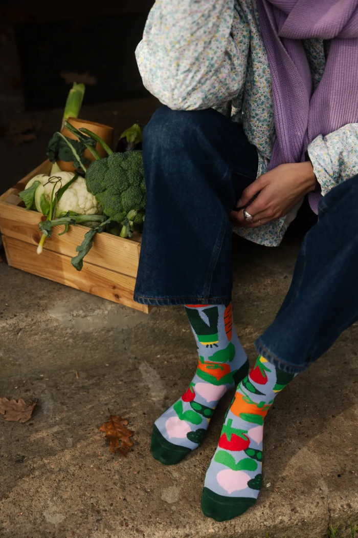 Organic cotton socks Vegetabels